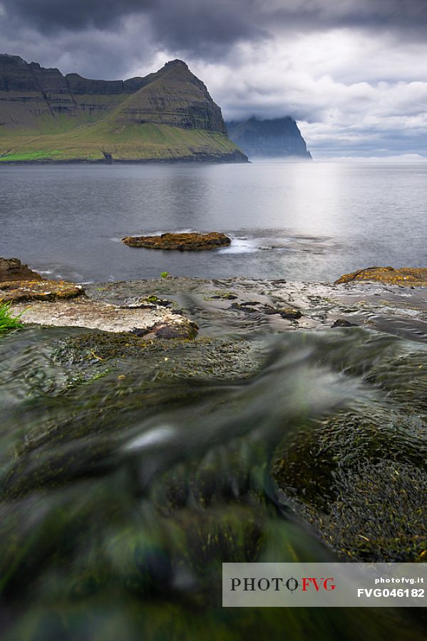 Seascape near Viareii village on the island of Vioy, Vidoy island, Faeroe islands, Denmark, Europe